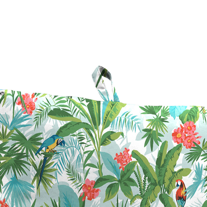 21" x 44" Outdoor Chair Cushion with Ties and Loop, Multi-Colored