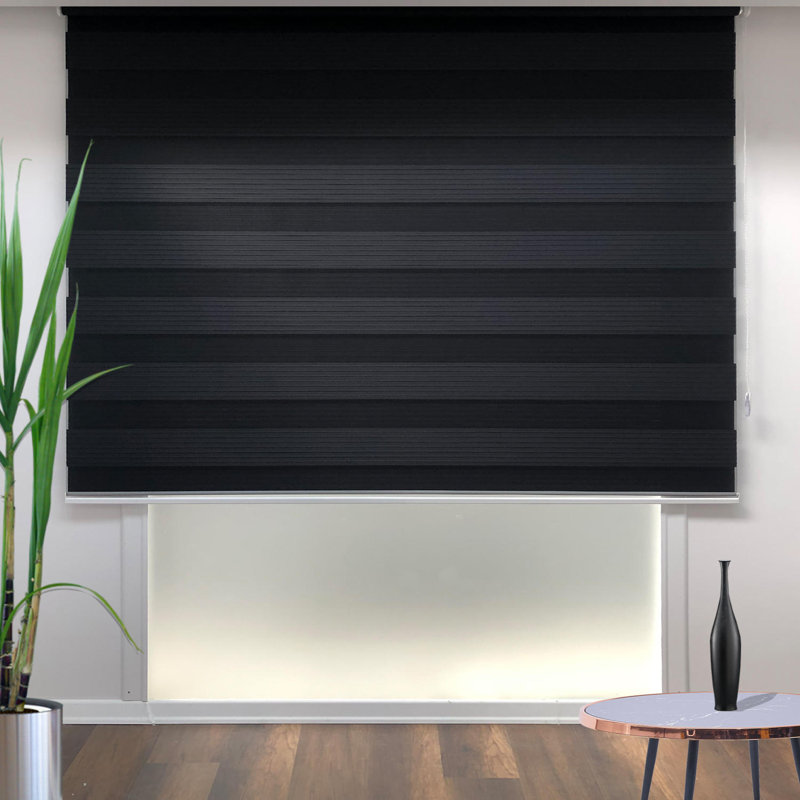 Store à enroulement semi-transparent jour et nuit, Gris, L 43 po x L 102 po