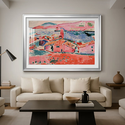 Roofs of Collioure (Les toits de Collioure)-Henri Matisse-Framed Print with Mat and glass-1905