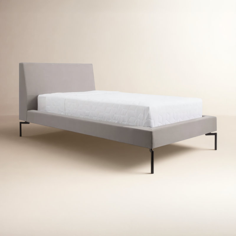 New Standard Upholstered Bed, Twin, Condit Charcoal/Black
