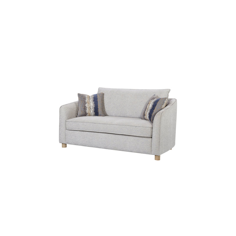Causeuse en tissu sable - 2 coussins en duvet