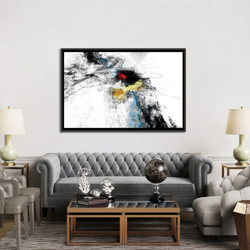 « b&w ii », impression sur toile, H 32 po x l 48 po x P 1,5 po, Toile avec cadre noir, Pas de tapis