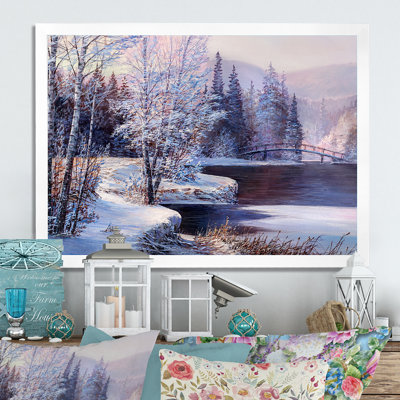 Paysage d'hiver de la rivière Méandres II - photographie sur toile