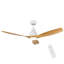Ventilateur de plafond d'intérieur 52 pouces avec DEL intégrées - blanc mat avec pales à grain de bois brun antique-71040919-71040917