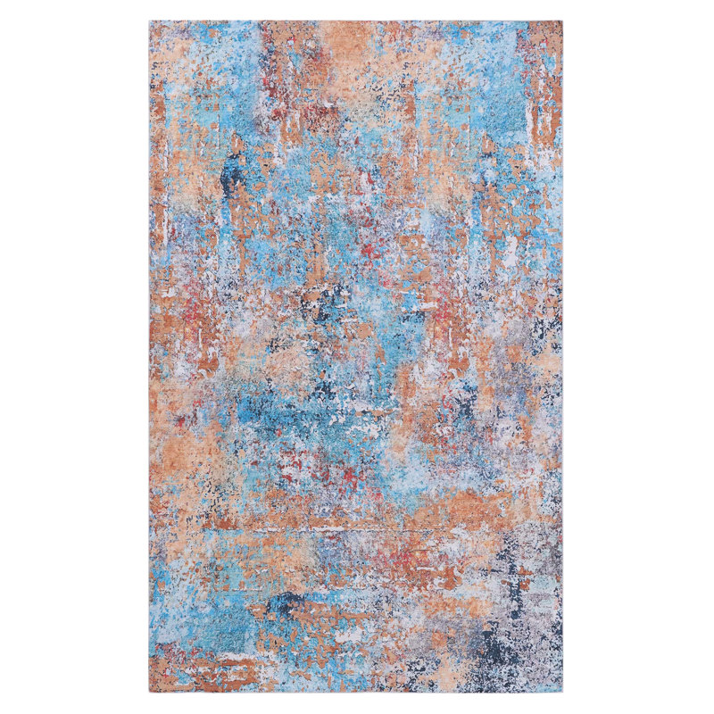 5X8 Machine Washable Area Rug - Non-Slip, Non-Shedding, Low-Pile, Foldable, & Pet Sweet Chenille For Living Room, Bedroom, Kitchen, Dining Room Ambiance Every Washable, Foldable Soft