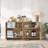 Accent Sideboard Buffet Wooden Credenza Storage Cabinet With 4 Doors