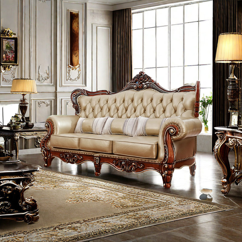 Canapé en cuir véritable American Luxury
