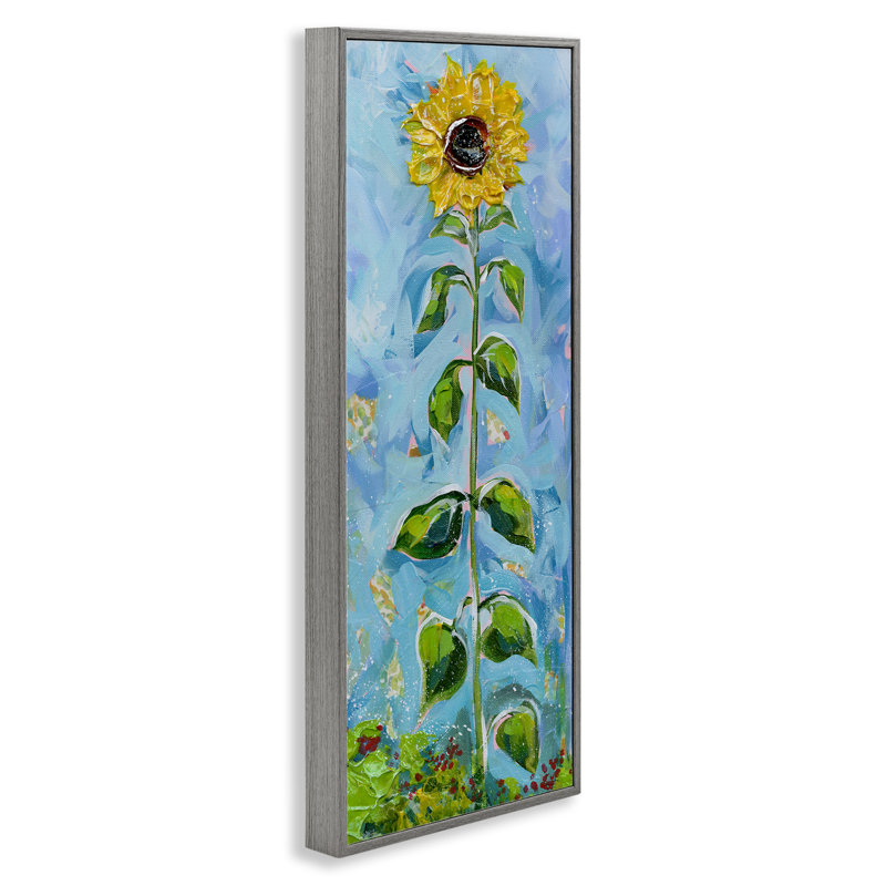  Tall Looming Sunflower Giclee Art by Estelle Grengs, H 24 po x l 10 po, Estampe numérique Farmhouse