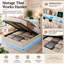 Upholstered Ottoman Storage Bed with LED Lighting and USB Port, Bed with Storage and Headboard-76567625-191157595