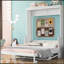 Grand lit escamotable avec tablette-197455350