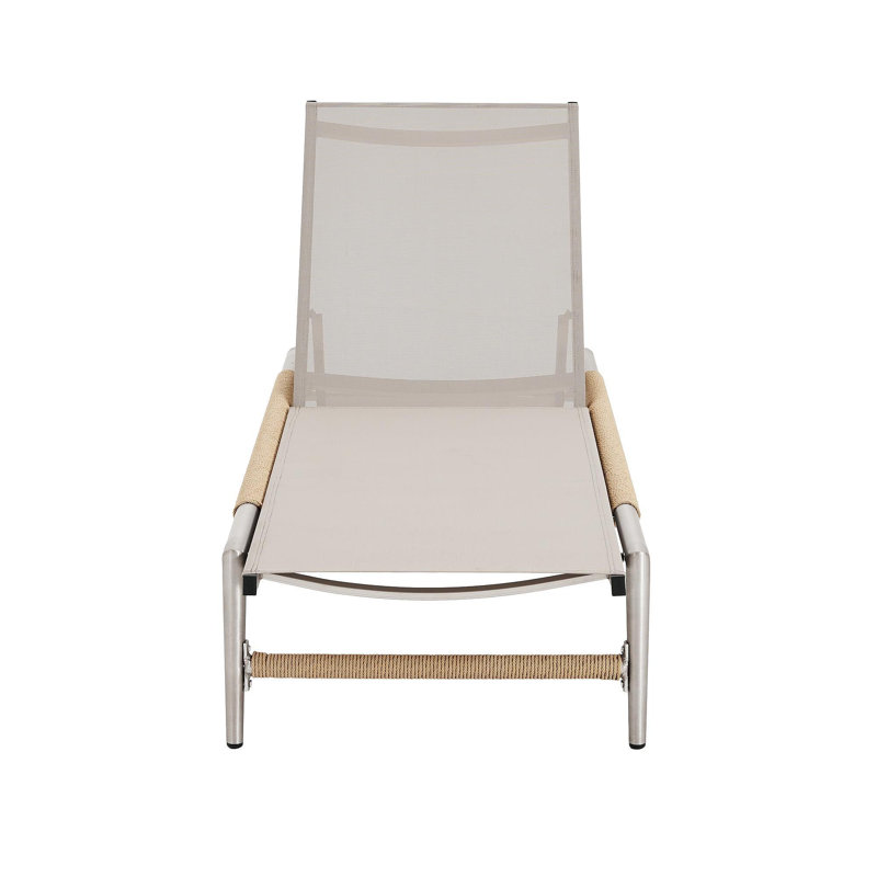 Hargrove Outdoor Patio Aluminun Chaise Lounge, Outdoor Mesh Seat, 1PC, 1