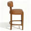 Tabouret de bar 26 po à hauteur de comptoir avec structure en bois massif-379019869-379019870