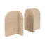 Arched Travertine Bookends In Tan Marble