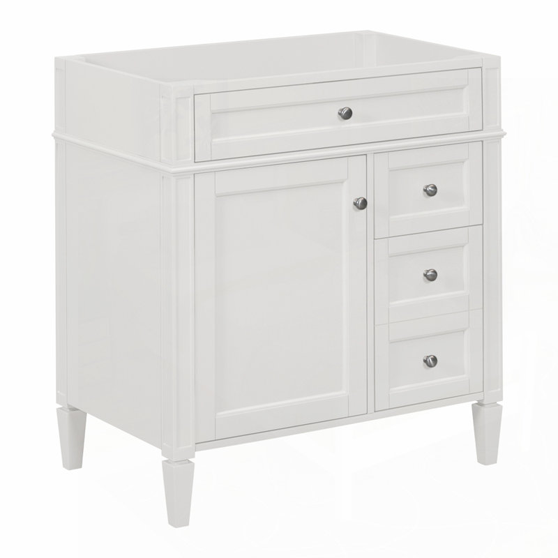 Meuble-lavabo moderne avec rangement abondant et design élégant, Blanc