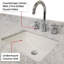 Meuble-lavabo double en marbre blanc avec tiroirs et robinet en marbre blanc poli à la main