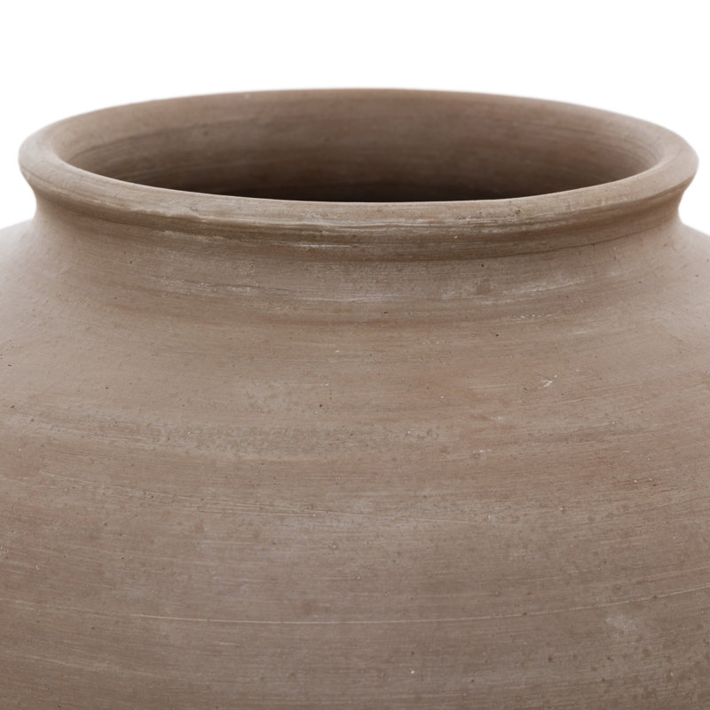 Civita Terracotta Table Vase, Aged Natural