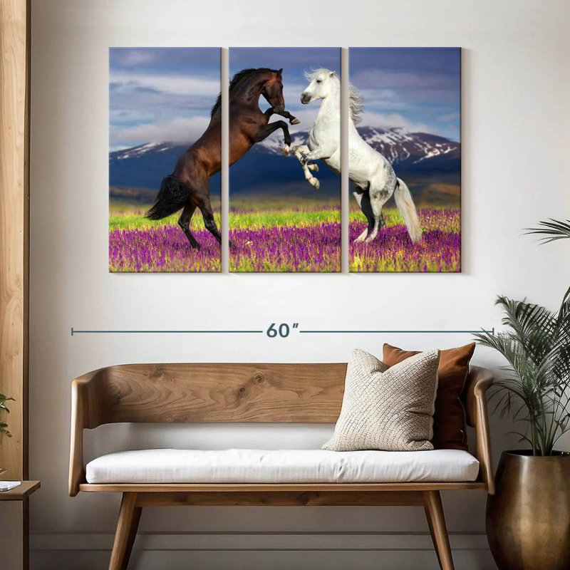 Chevaux ludiques, H 32 po x l 50 po