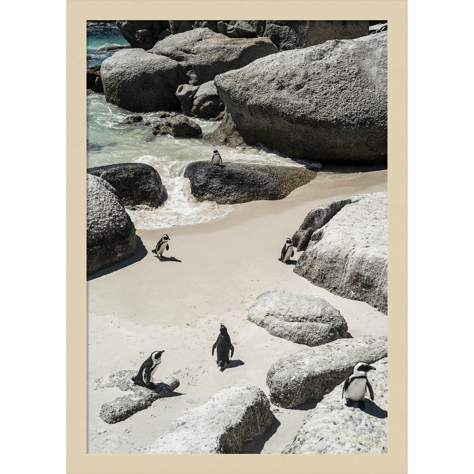 Chilling At the Beach No 2 by Shot by Clint Wood Framed Wall Art Print, 21" H x 15" W, Brown