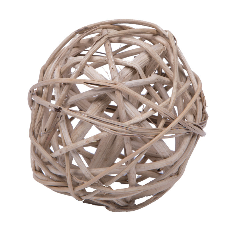 Natural Botanicals 4" Lata Ball, Natural White. Includes 25 Pieces per Pack