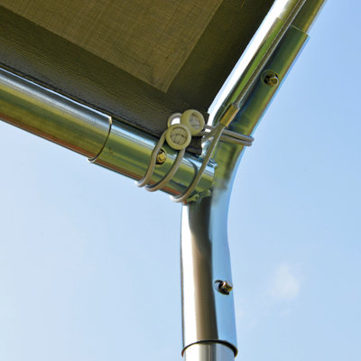 10'X20' Carport Canopy , Grey - Galvanized Steel Frame With Anchor Kit & 3 Cables Spacious, Wind Resistance Canopy, Reinforced Stable Car Shelter