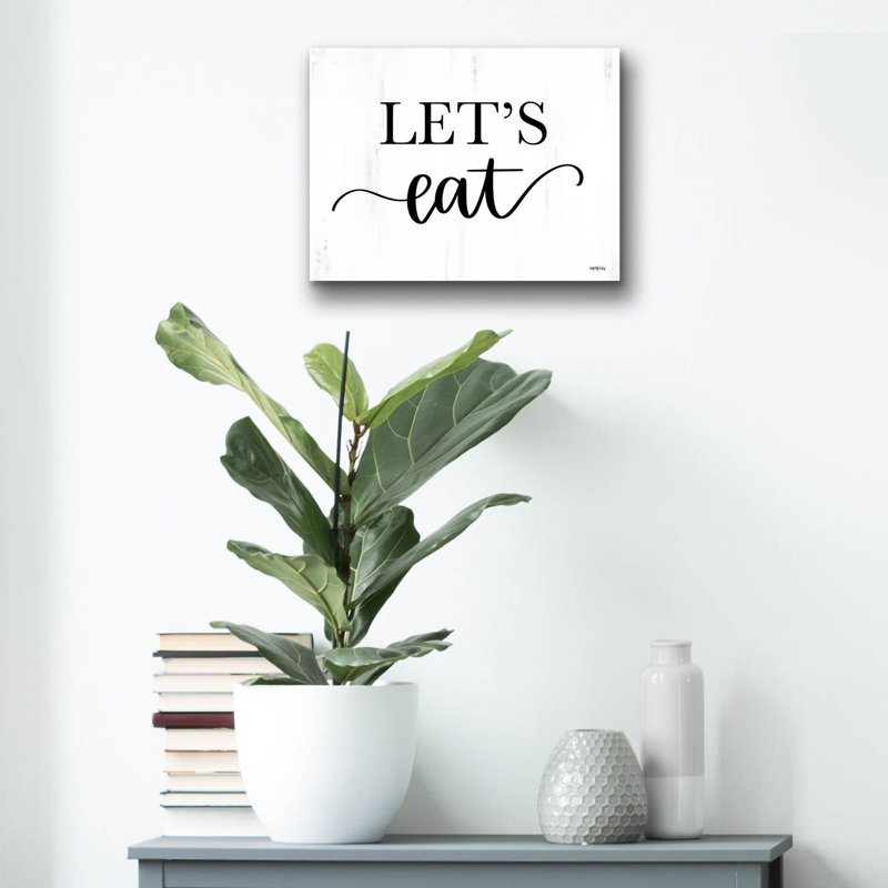 «Let's Eat» par imperfect dust - art textuel non encadré, H 12 po x l 16 po x P 0,13 po