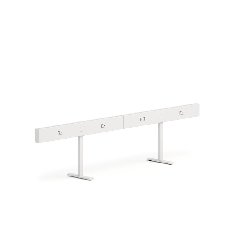 Rail électrique à rampe, H 23,5 po x l 50 po x P 14,5 po, Blanc