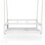 Lit de jour de balançoire de véranda en bois de patio, structure en bois d'acacia durable avec 4 cordes de suspension pour la détente en plein air-1042811249