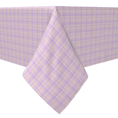Rectangular Plaid Cotton Twill Tablecloth