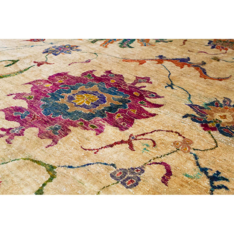 Silk Floral Area Rug