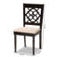 Chaise d'appoint à dossier en croix Lebanon-1772810833