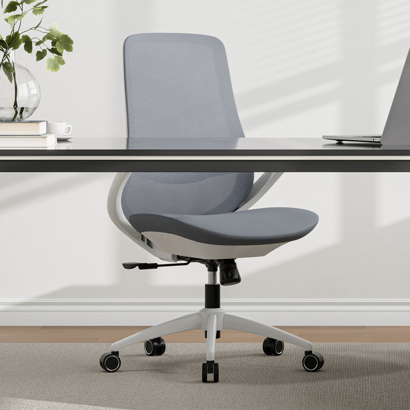 Ergonomic Mesh Office Chair with adjustable armrests for front, back, left, and right，Adjustable Height & Lumbar Support - Breathable Task Chair