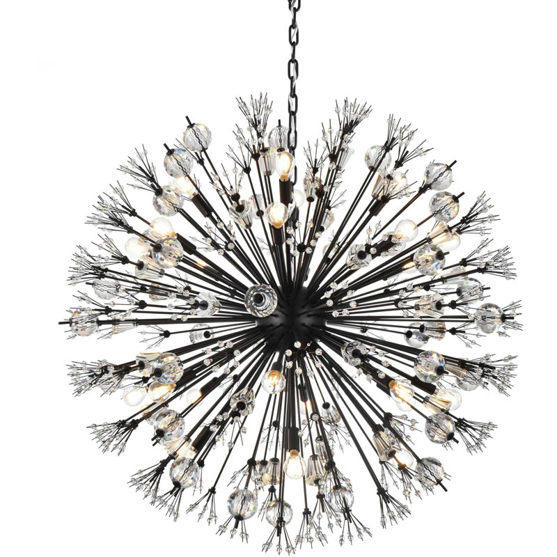 Étoile ronde en cristal Vera Vera 38 po Hudspeth, Noir