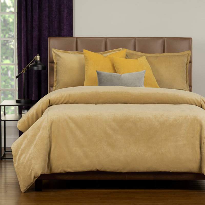 Ensemble de housse de couette et insert 7 pièces Mixology, Grande housse de couette + 6 pièces additionnelle, Doré vieilli