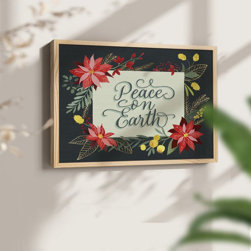 Bright Christmas Night II - Reproduction encadrée - Restickable, H 8 po x l 10 po, Naturel