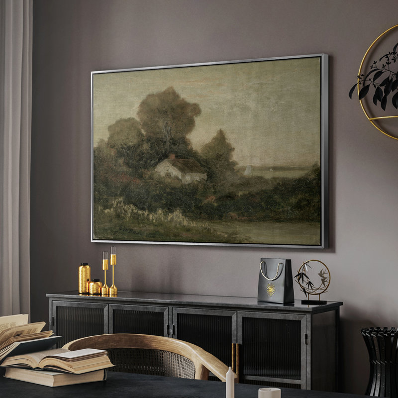 Vintage Landscape -DCCXXVI Framed Gallery Wrapped Canvas, H 25 po x l 37 po