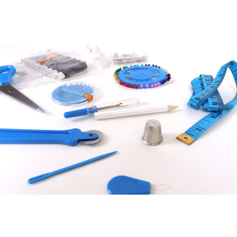 Hobby Gift Sewing Box with 94 Piece Kit Included, Teal