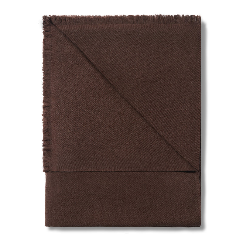 Noe Hand Woven Throw Blanket, Chocolate