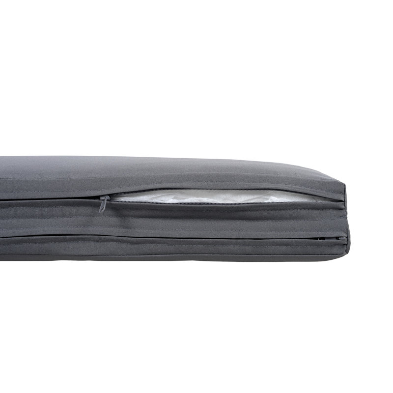 Coussin de chaise longue de 2 po d'épaisseur - Conception pliable et imperméable à 2 sections - Pour la piscine, le patio et le jardin