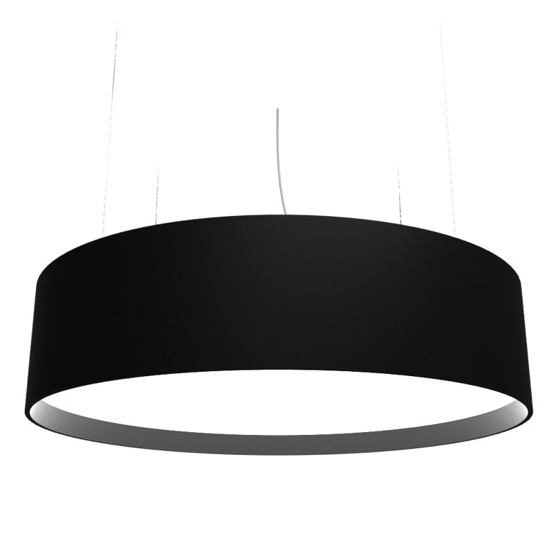 Cilíndrico 1 - Light LED Chandelier, Imbuia, 9.75" H x 35.1" W x 35.1" D