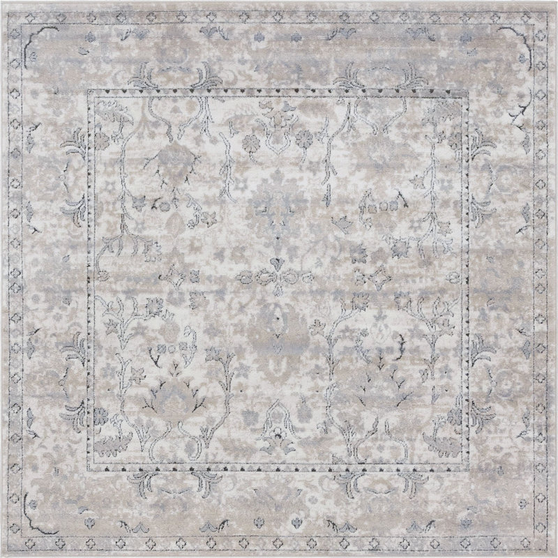 Aerilyn Ikat Indoor Rug, Square 6'