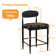 Upholstered Counter Stool with Metal Frame