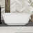 67" White Acrylic Freestanding Bathtub