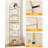 Bookcase Bookshelf, Tempered Glass Bookshelves, Slim Shelving Unit for Bedroom, Bathroom, Home Office, Steel Frame, 6 Tier Gold-1704971480-1700388881