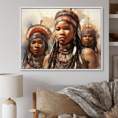 «African Zulu Dancers II» sur toile