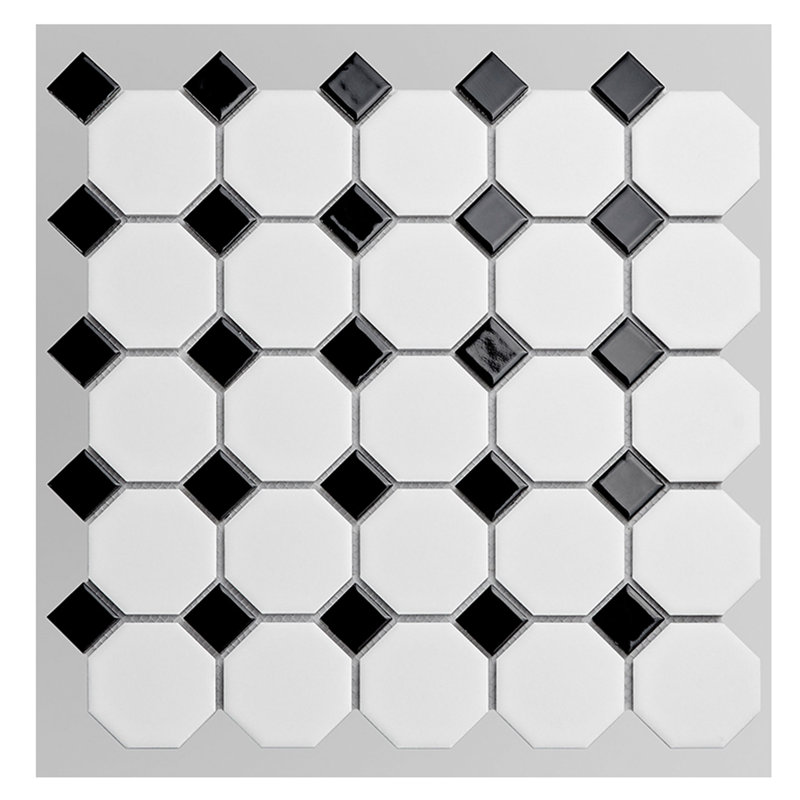 Check 2" x 2" Matte Porcelain Mosaic Floor and Wall Tile