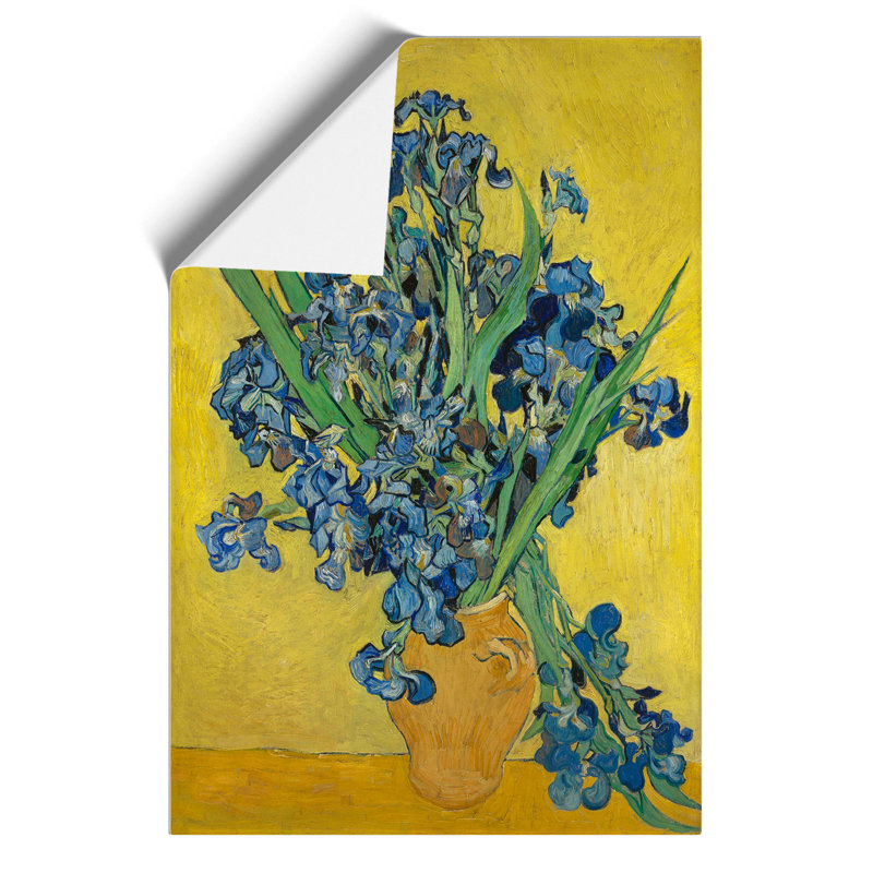 Iris Flowers In A Vase by Vincent Van Gogh - No Frame Painting, 30cm H x 21cm W x 0.1cm D