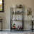 Classy and Elegant 4 Tiered Multifunctional Wooden Open Bar Shelves, Modern Console Table-2042815752