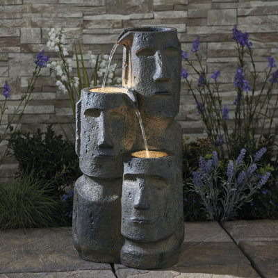 Brasen Weather Resistant Floor Fountain with Light
