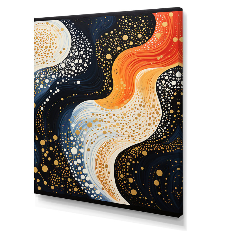 Deep Marine Scenes Modern Collage IV - Abstract Wall Art Living Room, H 32 po x l 16 po x P 1 po, Toile tendue
