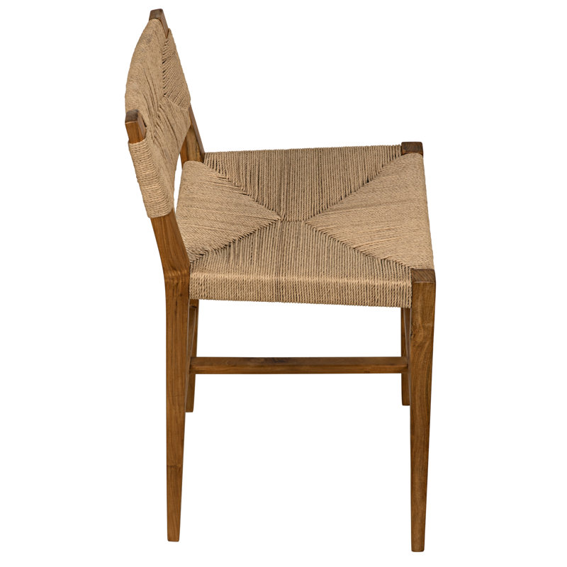 Bran Solid Wood Stool, Counter Stool (26” Seat Height), Dark Natural
